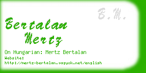 bertalan mertz business card